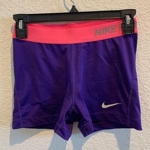 Purple Nike Pro Running Shorts